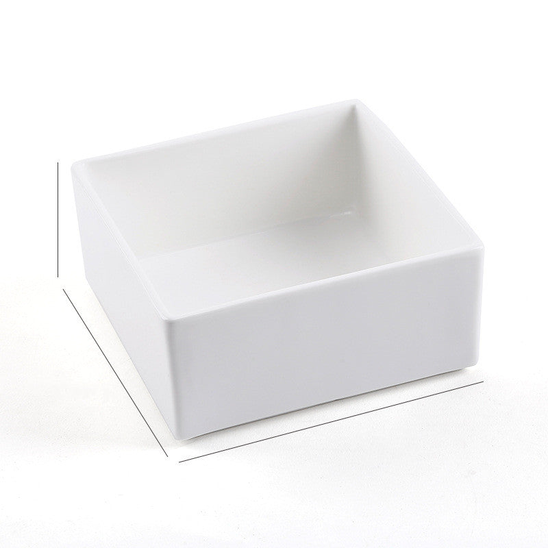 Ceramic Pet Bowl with Wooden Stand and Noodle Bowl
