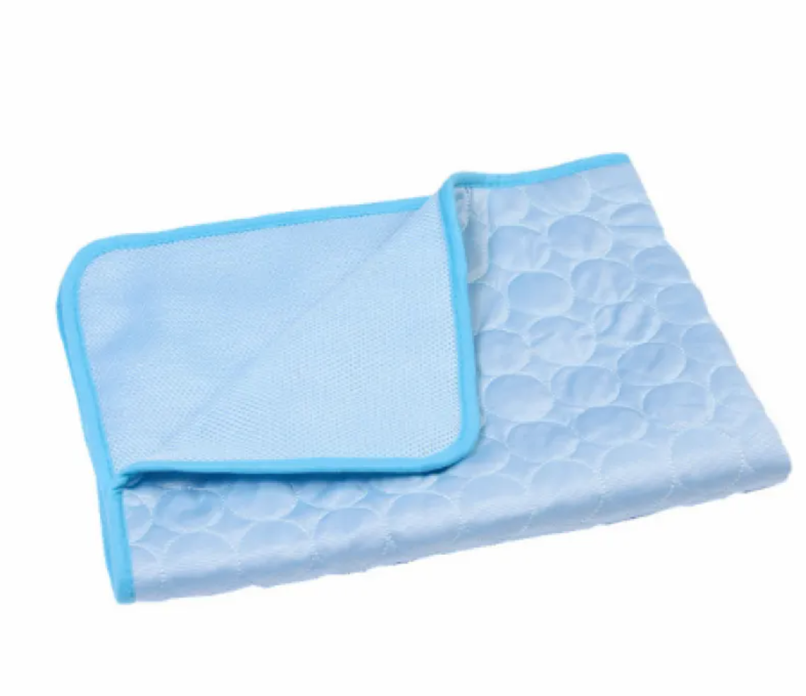 Blue 70x55cm Foldable Cooling Pet Mat for Dogs & Cats