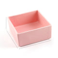 Pink square ceramic feeding bowl for dogs and cats