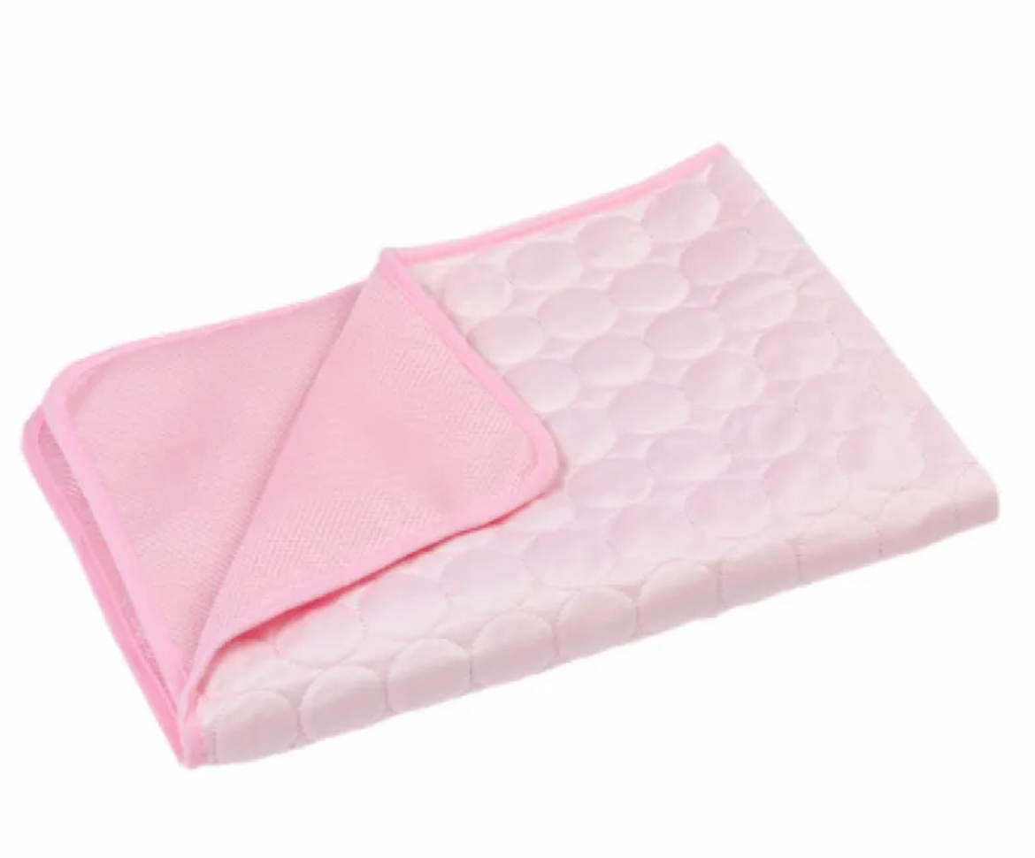 Pink 40x30cm Foldable Cooling Pet Mat for Dogs & Cats