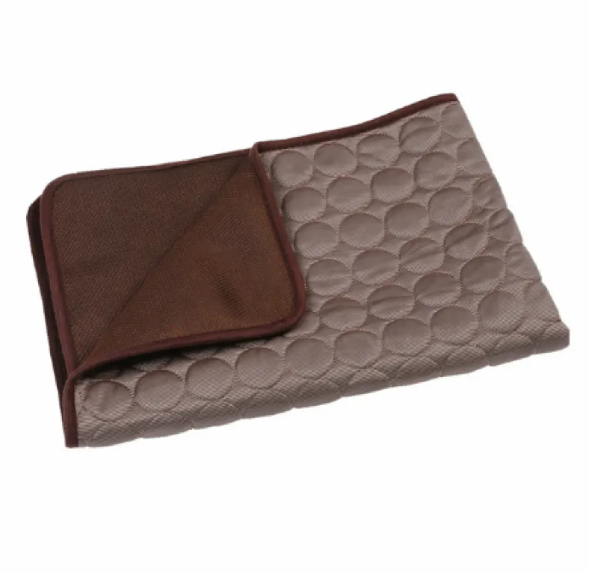Brown 70x55cm Foldable Cooling Pet Mat for Dogs & Cats